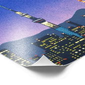 Tokio Japan Skyline 80er Hiroshi Nagai Art Fotodruck (Ecke)