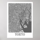 Tokio - Japan - Stadtplan Poster (Vorne)
