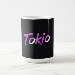 Tokio lila und weiß kaffeetasse