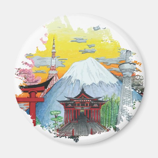 Tokio mit dem Fuji Original Art Magnet (Vorne)