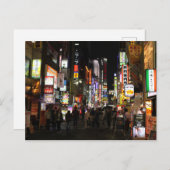 Tokio neont nachts Japan Postkarte (Vorne/Hinten)