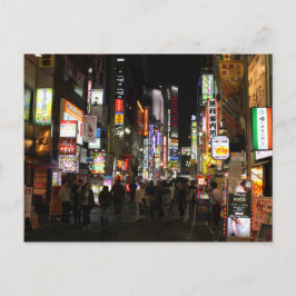 Tokio neont nachts Japan Postkarte