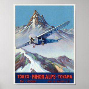 Tokio - Nihon-Alpen - Toyama Japan Vintage Poster