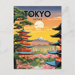 Tokio Nostalgisch Postkarte