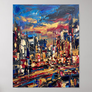 Tokio Poster Luxus Abstracte Ölgemälde