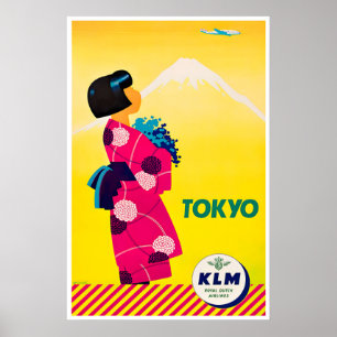 Tokio Reiseplakat Japan Druck Japanische Kunst KLM Poster