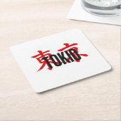 Tokio Samurai Rechteckiger Pappuntersetzer (angewinkelt)
