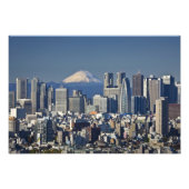 Tokio, Shinjuku District Skyline, Mount Fuji, Fotodruck (Vorne)