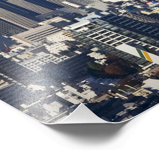 Tokio, Shinjuku District Skyline, Mount Fuji, Fotodruck (Ecke)