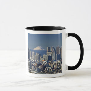 Tokio, Skyline des Bezirks Shinjuku, Berg Fuji, Tasse