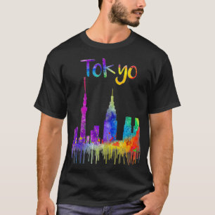 Tokio Skyline Malerei Japan Besucher Japanisch Lie T-Shirt