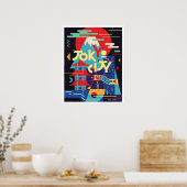 Tokio Stadt, Japan, Illustration, Vintage Poster (Küche)