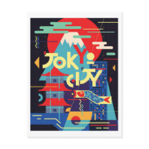 Tokio Stadt, Japan, Illustration, Vintage Reise