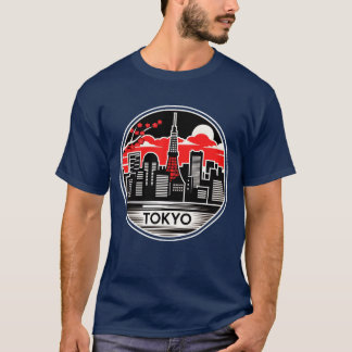 Tokio Stadt Japan Minimalistischer Junge T-Shirt