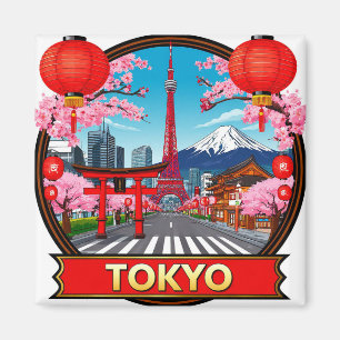 🧲 Tokio-Städtereise-Urlaubserinnerung Japan 🌆 Magnet