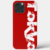 Tokio - Städtische Jugendstil in Rot und Weiß Case-Mate iPhone Hülle (Rückseite)