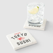 Tokio Sushi Steinuntersetzer (Seitenansicht)