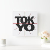Tokio Timezone Wall Clock Quadratische Wanduhr (Zuhause)