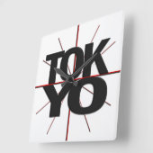 Tokio Timezone Wall Clock Quadratische Wanduhr (Winkel)