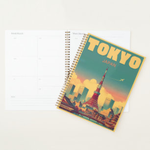Tokio-Turm Japan Reise Vintage-Geschenke Planer
