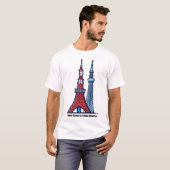 Tokio-Turm & Tokio Skytree T-Shirt (Vorne ganz)