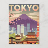 Tokio Vintag Postkarte (Vorderseite)