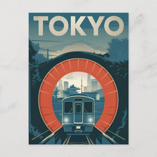Tokio Vintag Postkarte (Vorderseite)