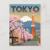 Tokio Vintag Postkarte (Vorderseite)