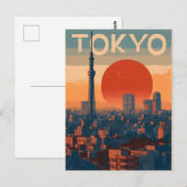 Tokio Vintage Postkarte (Vorne/Hinten)