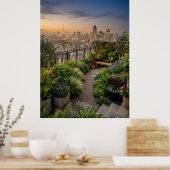 Tokioter Dachgarten Sonnenuntergang Poster (Küche)