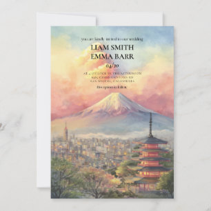 Tokioter japanische Hochzeitseinladung Einladung
