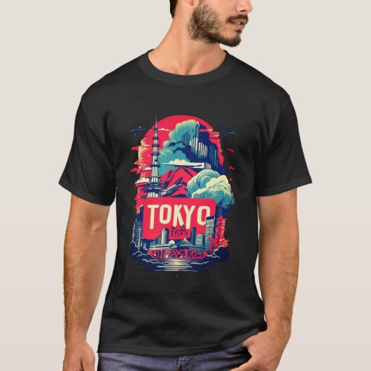 Tokioter Kunstplakat T-Shirt (Vorderseite)