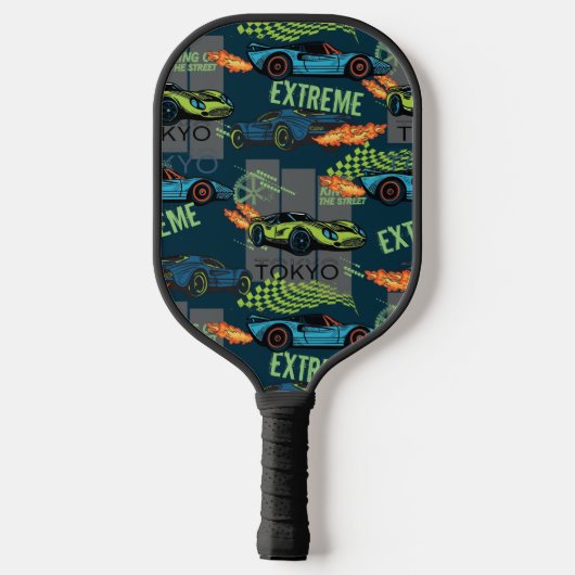 Tokioter Straßenrenn-Muster Pickleball Schläger (Rückseite)