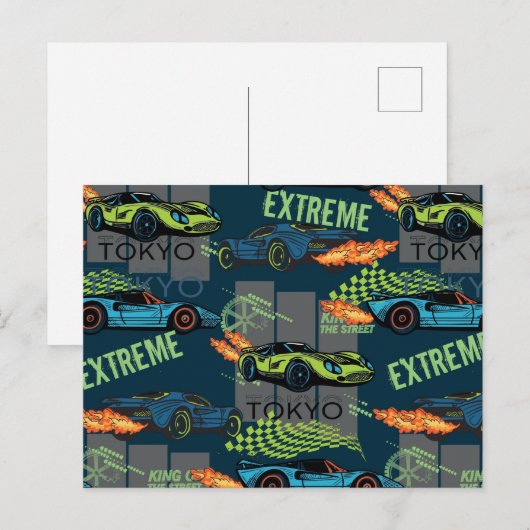 Tokioter Straßenrenn-Muster Postkarte (Vorne/Hinten)
