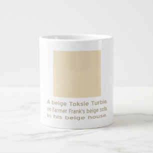 Toksie Turbie Beige auf Beige Jumbo-Tasse