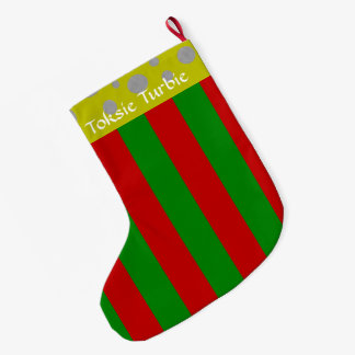 Toksie Turbie Weihnachten Grün Rot Streifen Großer Weihnachtsstrumpf
