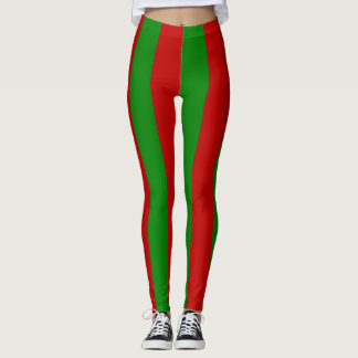 Toksie Turbie Weihnachten Grün Rot Streifen Leggings