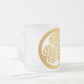 Tokugawa Aoi Japaner-Montag-Familienwappen-Gold Mattglastasse (Vorderseite Links)