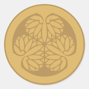 Tokugawa Aoi Japaner-Montag-Familienwappen-Sand Runder Aufkleber