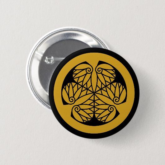 Tokugawa hollyhock(13)EDO Button (Vorne & Hinten)
