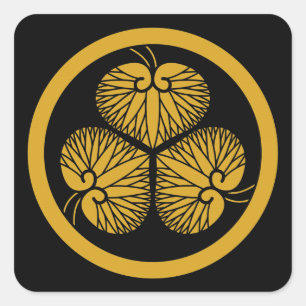 Tokugawa hollyhock 1(erstes,2.,3.)33 quadratischer aufkleber