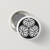 Tokugawa japan family crest button (Vorne & Hinten)