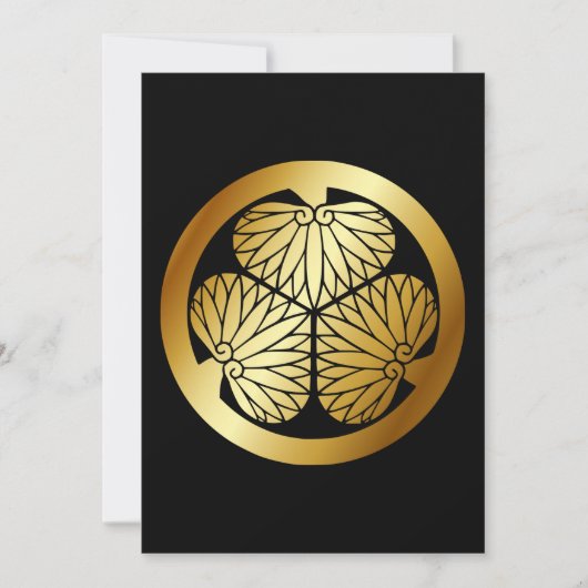 Tokugawa Shogun Japanese Family Crest Einladung (Vorderseite)