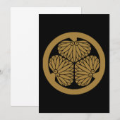 Tokugawa Shogun Japanese Family Crest Einladung (Vorne/Hinten)
