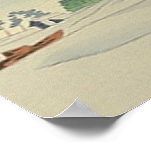 Tokuriki Tomikichiro 36 Ansichten von Fuji Art Jap Poster (Ecke)