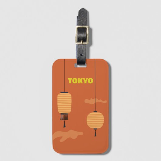 Tokyo-Akrylic-Gepäckmarke Gepäckanhänger (Vorderseite Vertikal)
