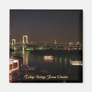 Tokyo-Brücke aus Odaiba, Tokio, Japan Magnet