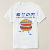 Tokyo Burger Run Funny Burger T-Shirt (Design vorne)