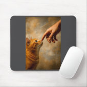 Tokyo Cat In Straw Hat With Tea Cup Skytree City V Mousepad (Mit Mouse)