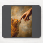 Tokyo Cat In Straw Hat With Tea Cup Skytree City V Mousepad (Vorne)